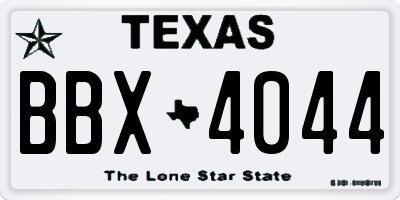TX license plate BBX4044
