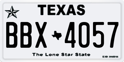 TX license plate BBX4057