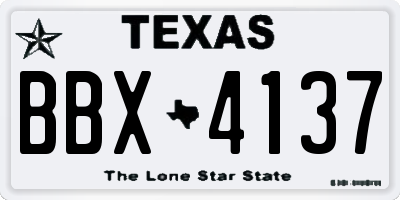 TX license plate BBX4137