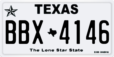 TX license plate BBX4146