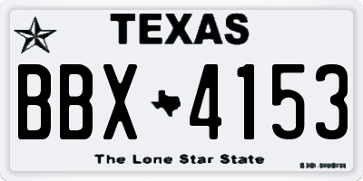 TX license plate BBX4153