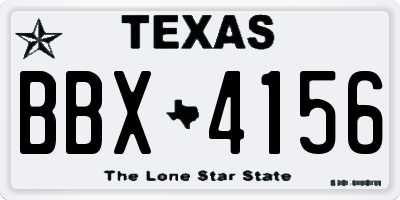 TX license plate BBX4156