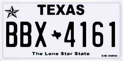 TX license plate BBX4161