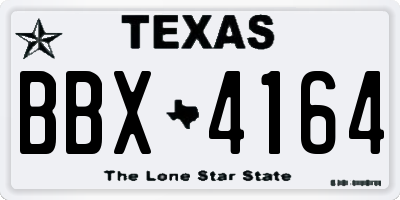 TX license plate BBX4164