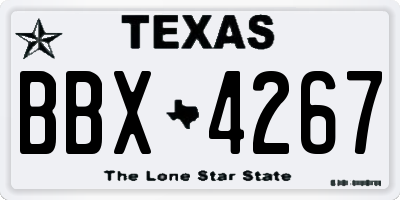 TX license plate BBX4267
