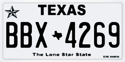 TX license plate BBX4269
