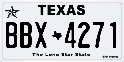 TX license plate BBX4271