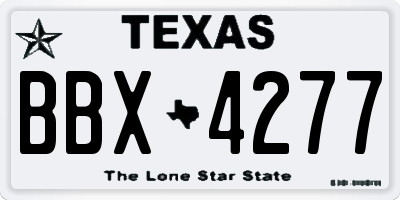 TX license plate BBX4277