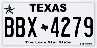 TX license plate BBX4279