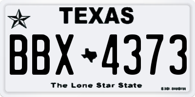 TX license plate BBX4373