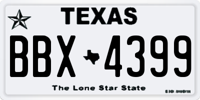 TX license plate BBX4399