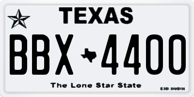 TX license plate BBX4400