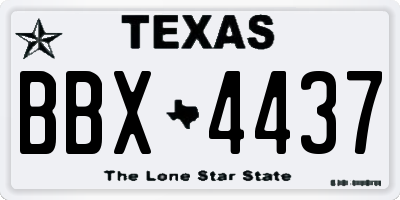 TX license plate BBX4437