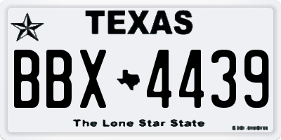 TX license plate BBX4439