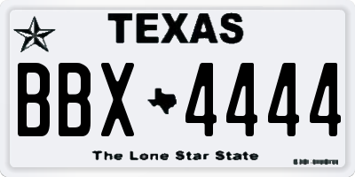 TX license plate BBX4444