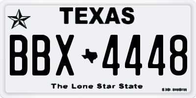 TX license plate BBX4448