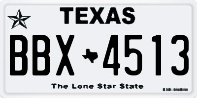 TX license plate BBX4513