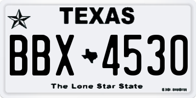 TX license plate BBX4530