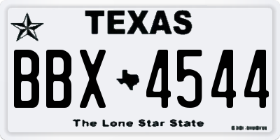 TX license plate BBX4544