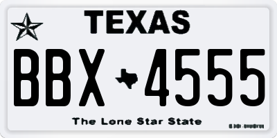 TX license plate BBX4555