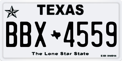 TX license plate BBX4559