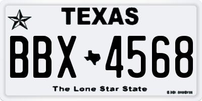 TX license plate BBX4568