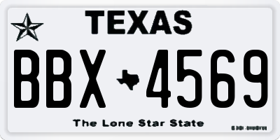 TX license plate BBX4569