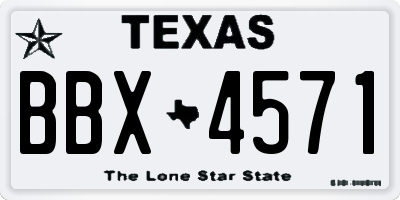 TX license plate BBX4571