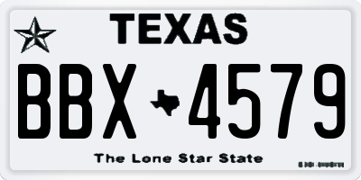TX license plate BBX4579