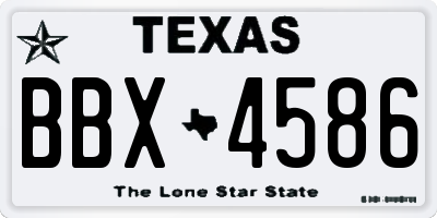 TX license plate BBX4586