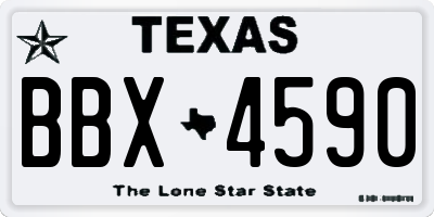 TX license plate BBX4590