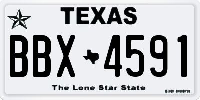 TX license plate BBX4591
