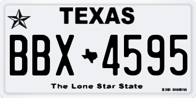 TX license plate BBX4595