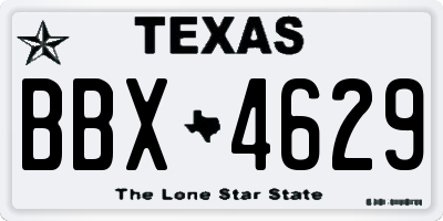 TX license plate BBX4629