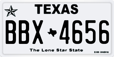 TX license plate BBX4656