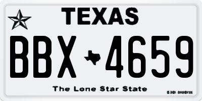 TX license plate BBX4659