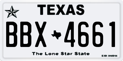 TX license plate BBX4661