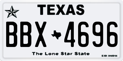 TX license plate BBX4696