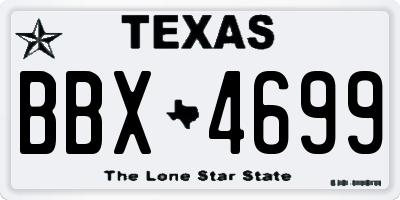 TX license plate BBX4699