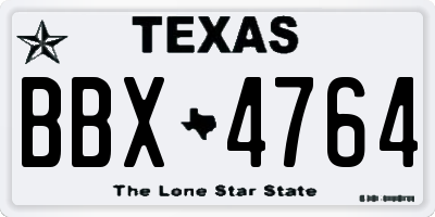 TX license plate BBX4764