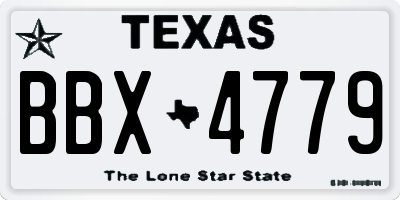 TX license plate BBX4779