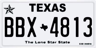 TX license plate BBX4813