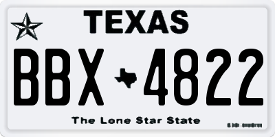 TX license plate BBX4822