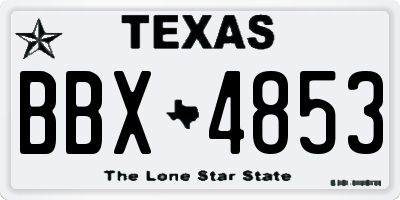TX license plate BBX4853