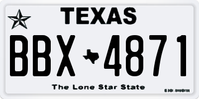 TX license plate BBX4871