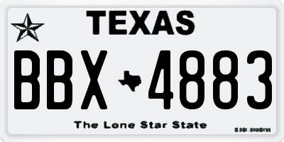 TX license plate BBX4883