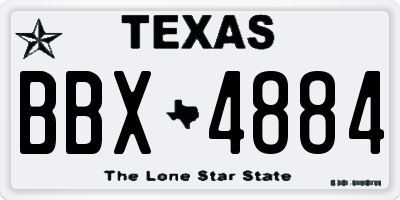 TX license plate BBX4884