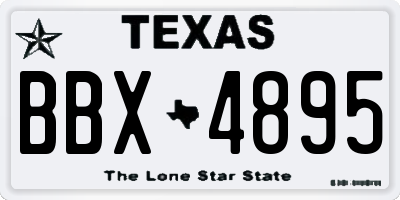 TX license plate BBX4895