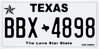 TX license plate BBX4898