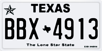 TX license plate BBX4913